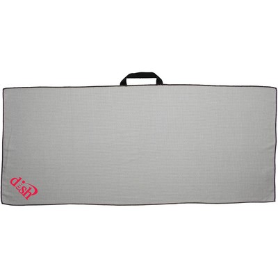 17" X 40" Waffle Caddy Golf Towel with Black Loop