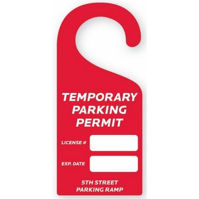 Temporary Parking Permit | Hanger - Rectangle (4x9") Rounded Corners