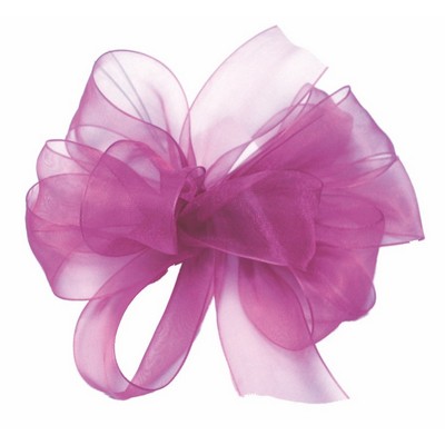Small Red Plum Coral Simply Sheer Asiana Ribbon