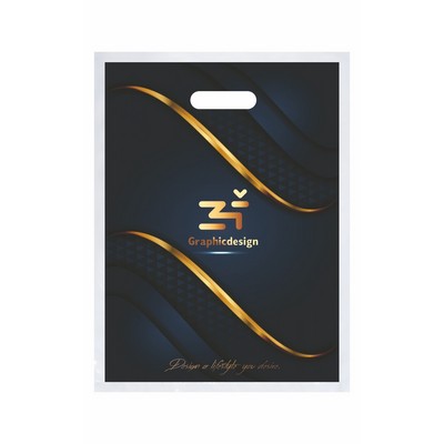 Digitally Printed Plastic Die Cut Bag (12"x16")