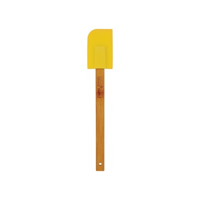 11¾" Yellow Silicone Spatula w/ Bamboo Handle