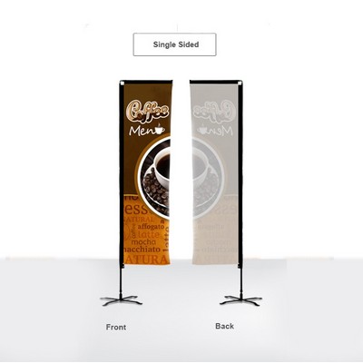 14' Single-Sided Standard Advertising Flag - Rectangle in Full Color