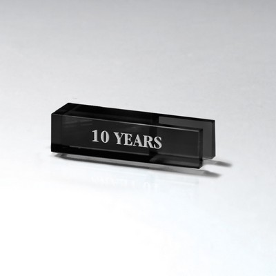 Black Glass Bar with Silver Color-Fill (Includes Text Set-up)