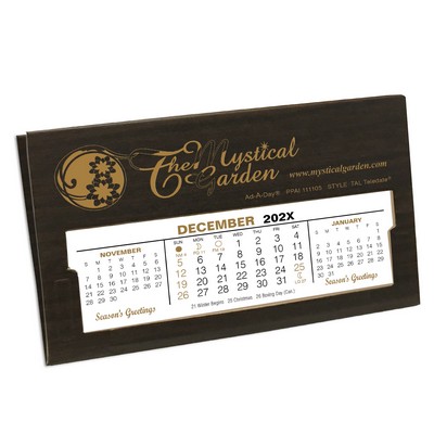 TAL Teledate Refillable Desk Calendar, Woodgrain - Special 15% Off thru 7/31/25*