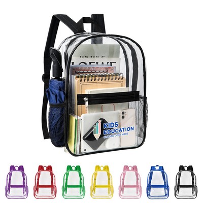 Heavy Duty Security Clear PVC School Backpack (Ocean)