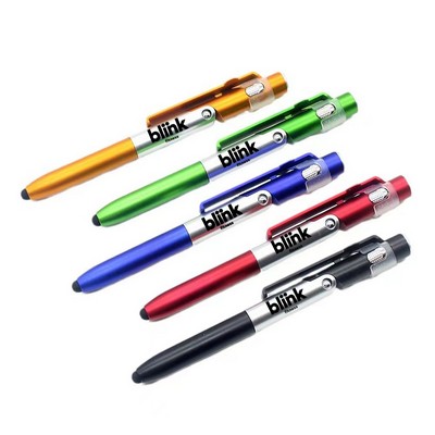 4 in 1 Phone Stand Pen Stylus with LED Light