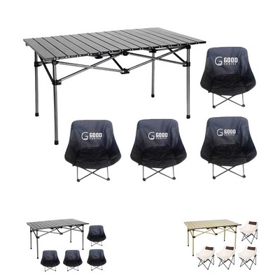 Portable Moon Table and Chair Set
