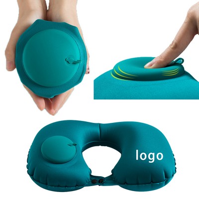 Press To Inflate U-Shaped Pillow