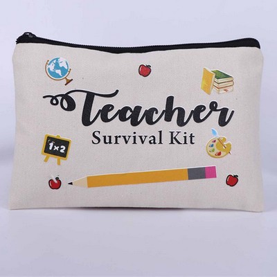 Canvas Makeup Zipper Bag