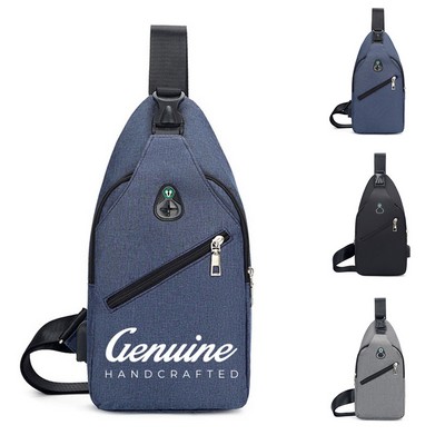 Crossbody Shoulder Sling Bag with USB Charging