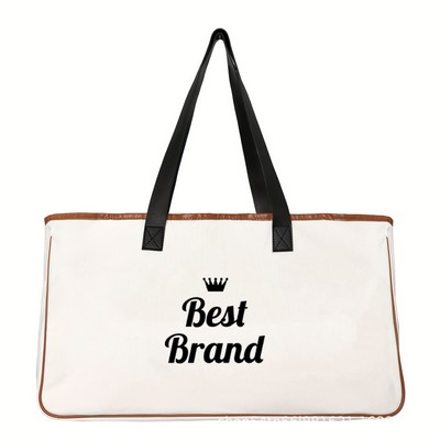 Large Capacity Crossbody Beach Tote Bag Canvas Handbag