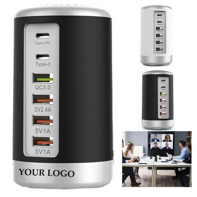 60W USB Charging Station with 6-Port