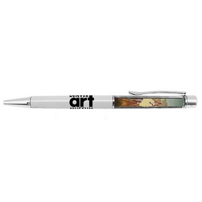 Superior Metal Twist Pen with Liquid Slider Panels - SLIM STYLE