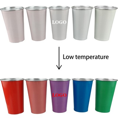 Temperature-Sensitive Color-Changing Aluminum Cup