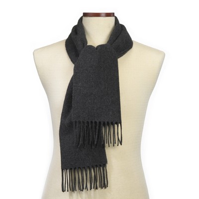 Charcoal Gray Acrylic Scarf