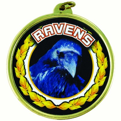 2 ¼" TM Series Academic Medal w/Ravens Mascot Mylar Insert