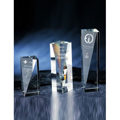 Victory Pillar Optic Crystal Award (2½"x6")