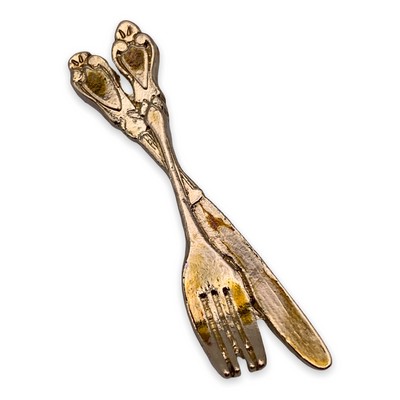 Fork and Knife Lapel Pin