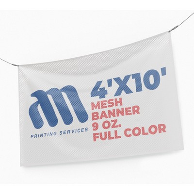 Mesh Banner 4'x10' 9 Oz. Full Color