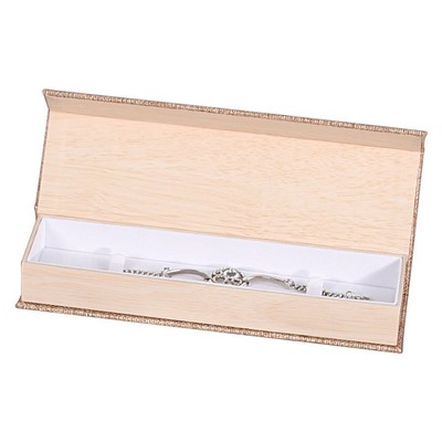 Deluxe Burlap Magnetic Bracelet/Watch Box