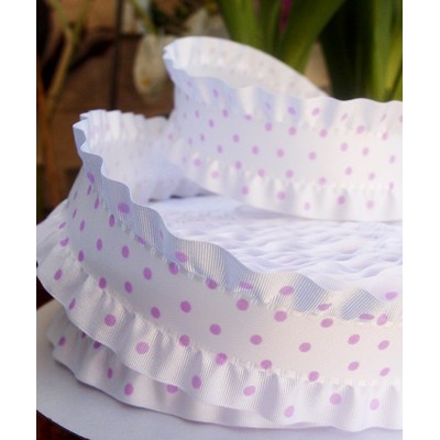 Polka Dot Ruffled Ribbon