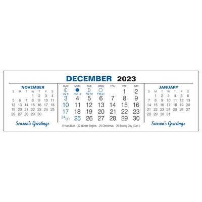 Holidate™ 2025 Calendar Pad, Blue/Black