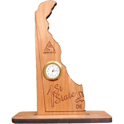 6" x 8" - Delaware Hardwood Desktop Clocks