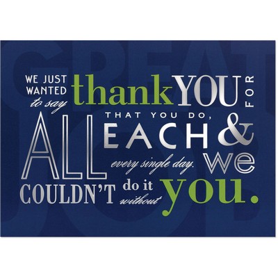 Thank You Words Greeting Card
