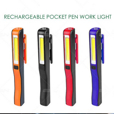 Rechargeable Wireless Pocket Pen Work Light With Magnetic Base
