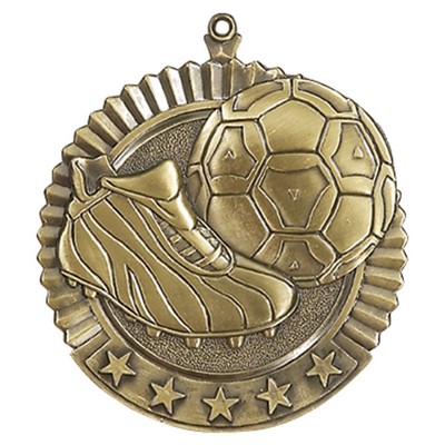 Star Medal - - Antique Gold, 2"