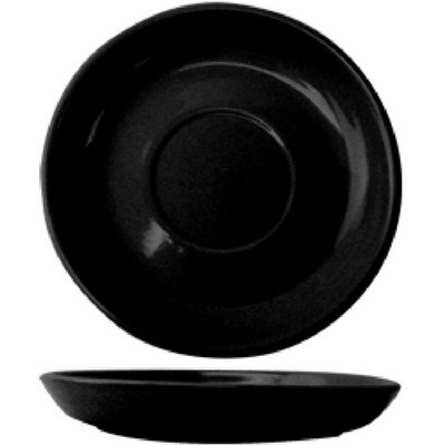 Vitrified Black Saucer to fit 3.5 Oz. Espresso Demitasse After Dinner Cup