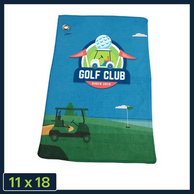 Rally/Golf Towel - 11"w x 18"h - (Full Color Dye Sublimated) | Decorated in the USA 280GSM