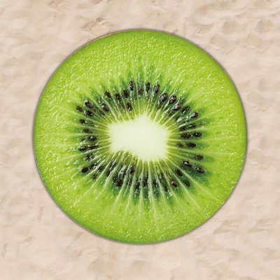 63 x 63 inch Kiwi Fruit Shaped Custom Shape Towel Microfiber Beach Towels - Two Side Printing