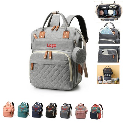 15 Pockets Diaper Backpack with Wet Pockets and Stroller
