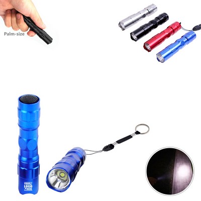 Lightweight Portable LED Flashlight with Aluminum Case Mini Size and Wrist Band