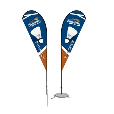15' Teardrop Flag Kit-Double Sided With Optional Base