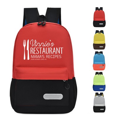 Two-Tone Color Blocking Backpack