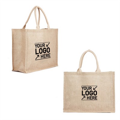 Large Jute Tote Bag