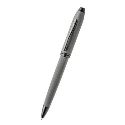 Townsend® Polished Slate Gray Engraved Diamond Pattern Ballpoint Pen