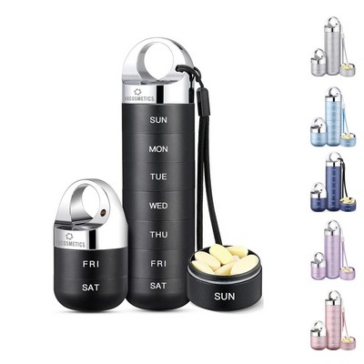Waterproof Aluminum Alloy Pill Box Medicine Bottle