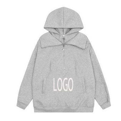 Women'S Half-Zip Double-Collar Hoodies