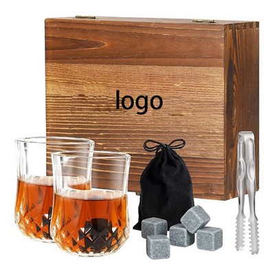 Whiskey Glasses And Stone Set