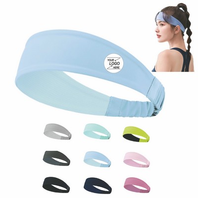 Quick-Drying Cooling Sweatband Moisture Wicking Non Slip Exercise Sweat Band for Women