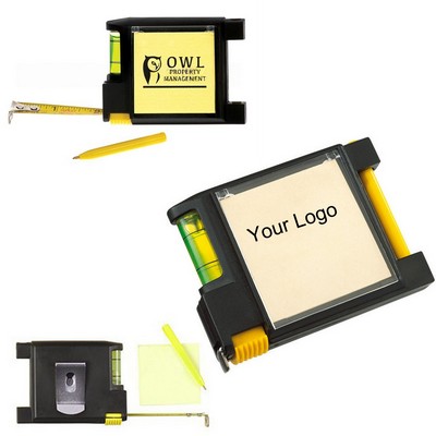 Multifunction Tape Measure with Sticky Note,Pen and Level