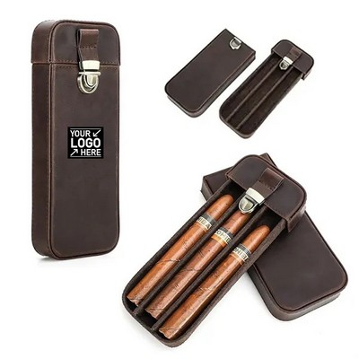 PU Leather Cigar Travel Case