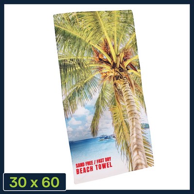 SAND FREE / FAST DRY | Beach Towel - 30"w x 60"h - (Full Color Dye Sublimated) | Decorated in the US