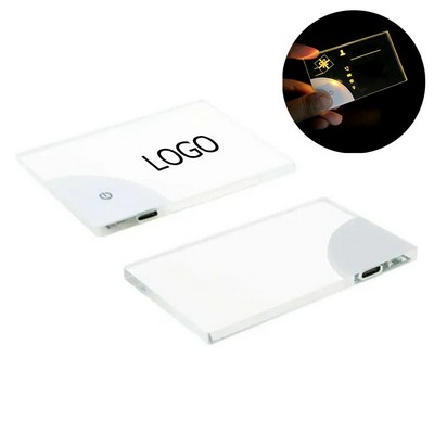 Custom Acrylic LED Light Up Business Card MOQ100PCS