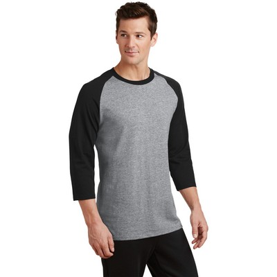 Port & Company Core Blend 3/4-Sleeve Raglan Tee.