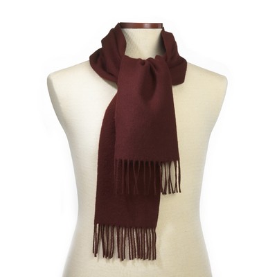 Maroon Red Acrylic Scarf