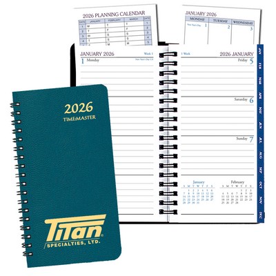 Time Management Pocket Planner w/ Leatherette Cover